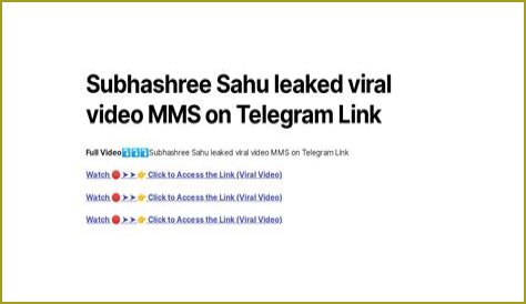Shubhshree Sahu Viral MMS Video: Unpacking The Controversy And Its Impact